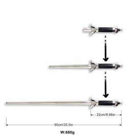 PHYSKOW Premium Extendable Chinese Taichi Sword with Free Luxury Red Sword Tassel and PU Leather Bag