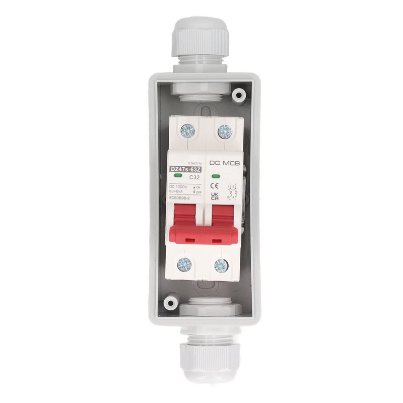 DC Miniature Circuit Breaker, 32Amp Waterproof Mini Distribution Box, 2P