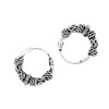 WINDALF Kiana Jewellery Hoop Earrings Diameter 12 mm Vintage Silver