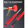 3 Pack Mechanical Carpenters Pencils Built-in Pencil Sharpener with 36