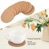 Cork Coasters for Drinks, Wooden Coasters, Round Edges, Coasters for