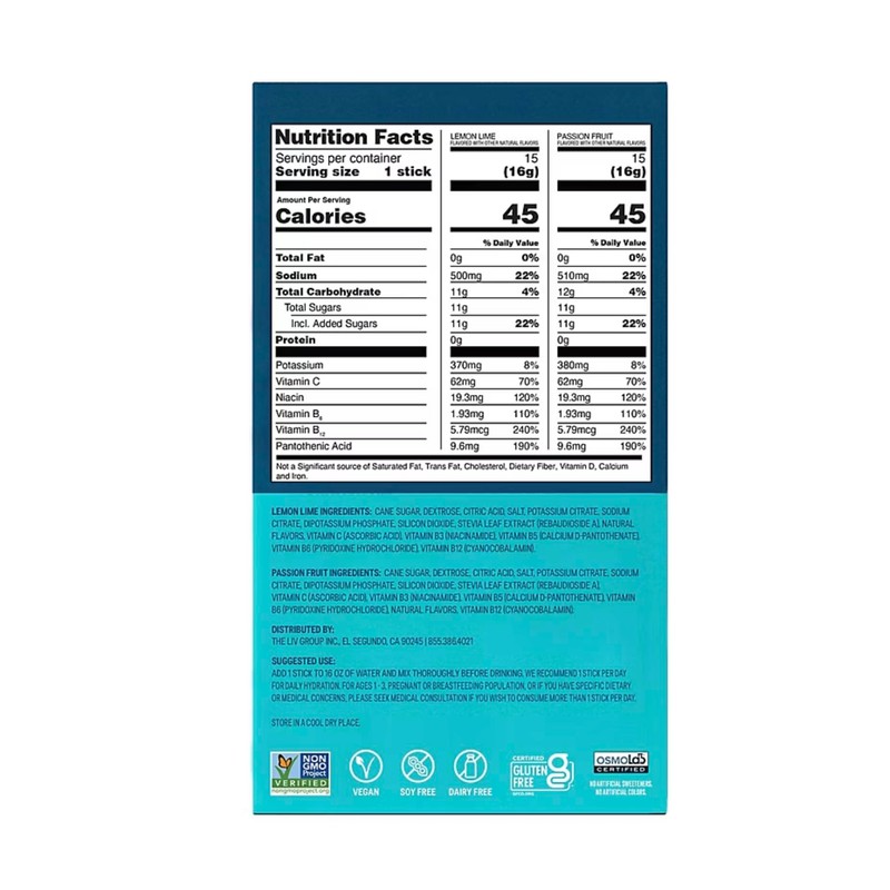 Liquid I.V. Hydration Multiplier Variety Pack, Lemon Lime & Passion
