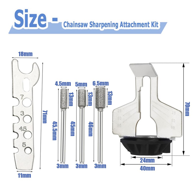 Mesee 2 Packs Chainsaw Sharpening Attachment Kit, Chain Saw Blade