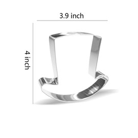 4 inch Top Hat Cookie Cutters - Stainless Steel