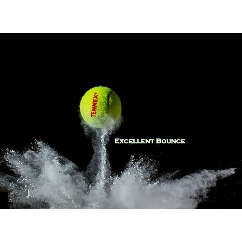 TENNEX Rubber Tennis Ball, Size Standard, (Yellow)