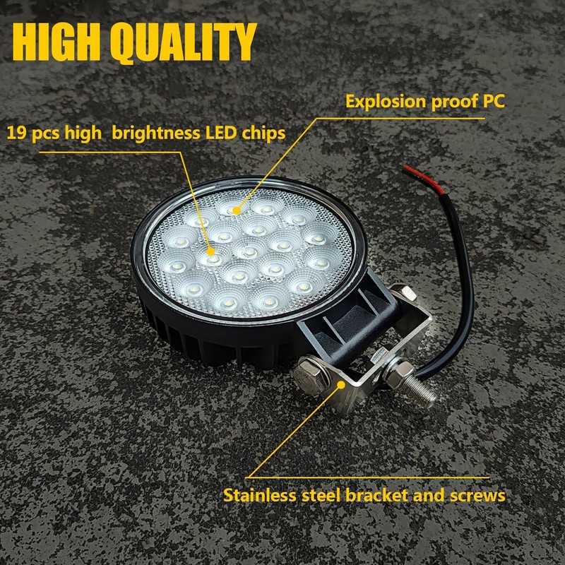 LED Tractor Lights 2 Pcs 4 Inch 12v Flood Light