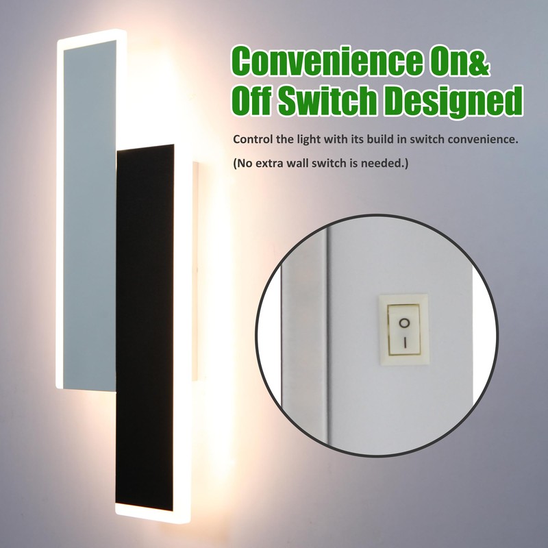 Homdec 2Pack RV LED Vanity and Bedside Wall Sconce with
