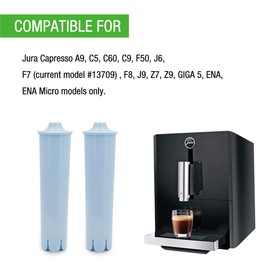 HiWater 4 Packs Water Filter Compatible with Jura Claris Clearyl Blue for Coffee Machines Replacement Compare to Part # 71445 or 67879