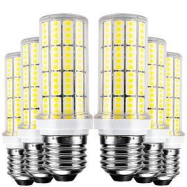 Led Light Bulb 6pcs 200w Equivalent 2500 Lumen 5000k Cool Daylight White 20w Super Bright Led Bulb E26/E27 Base Waterproof led Corn Light Bulb for Home Garage Warehouse Indoor Outdoor LEDs Corn Bulbs