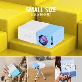 Mini Projector, Full HD 1080P LED Video Projector Built in HiFi Speaker, Portable Pico Projector Compatible with HDMI, USB, AV, TF Card, Home Theater Projector for Kids (AU Plug)
