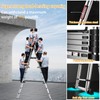 xixi-home Telescoping Ladder A-Frame 8.2+8.2ft Stainless Steel Folding Extension Ladder