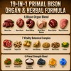 19-IN-1 Primal Bison Organs Supplement for Men, 100 Capsules, Grass‑Fed