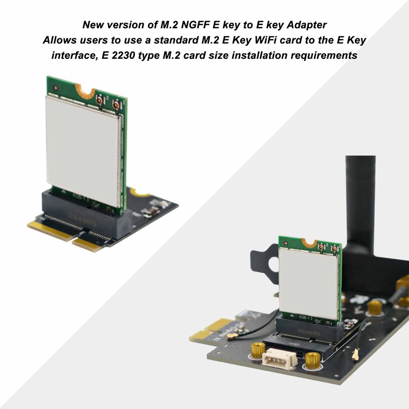 M.2 NGFF Key E to Key E Adapter Card for