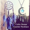 Sterling Silver Celtic Dream Catcher Necklace for Women Moon and