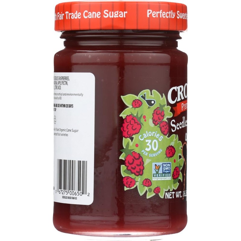 Crofter's Organic, Organic Premium Spread, Seedless Raspberry, 16.5 oz (Pack