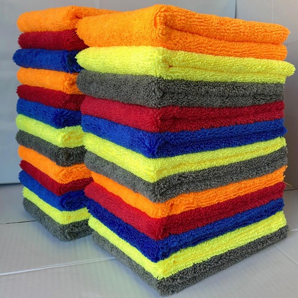 native gear Professional Grade Microfiber cleaing Cloth Towels edgeless 16