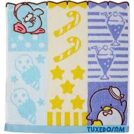 Marushin 3005049800 Sanrio Tuxedo Thumb Hand Towel, 13.4 x 14.2 inches (34 x 36 cm), Chamblesam, 100% Cotton