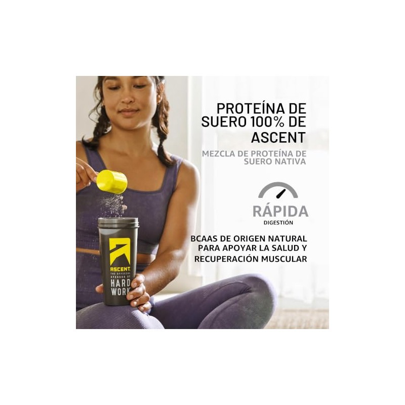 Prote?na de Suero de Leche en Polvo Ascent 100% sin