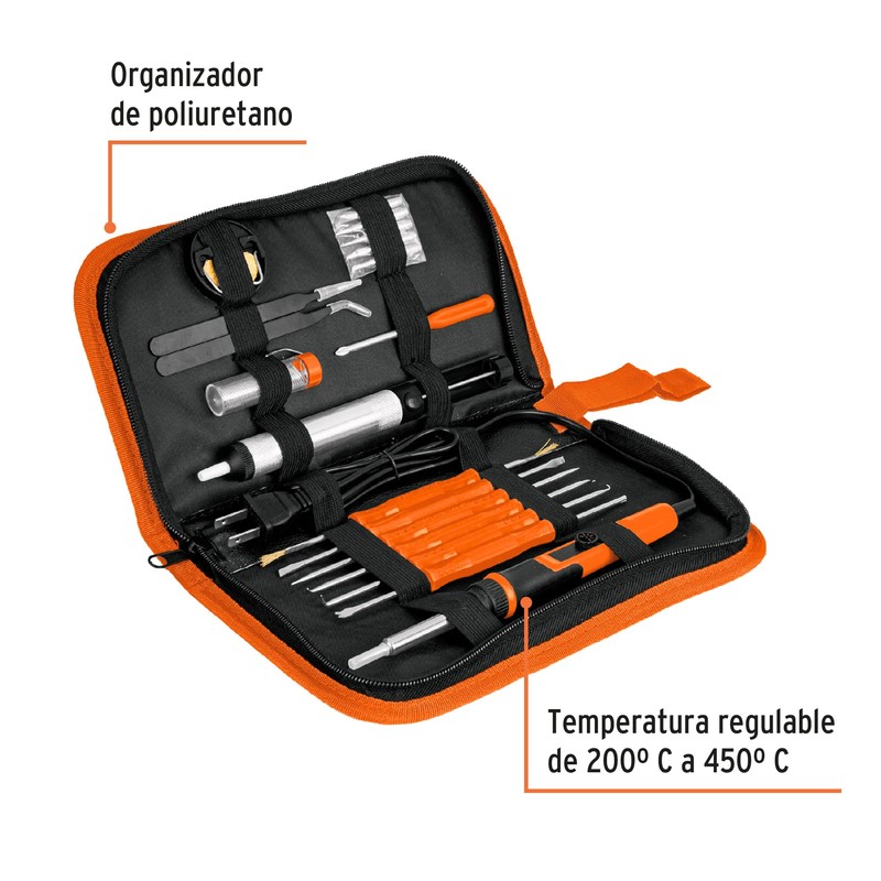 Truper CAU-25ERK, Kit soldadura electrónica con cautín de 25 W