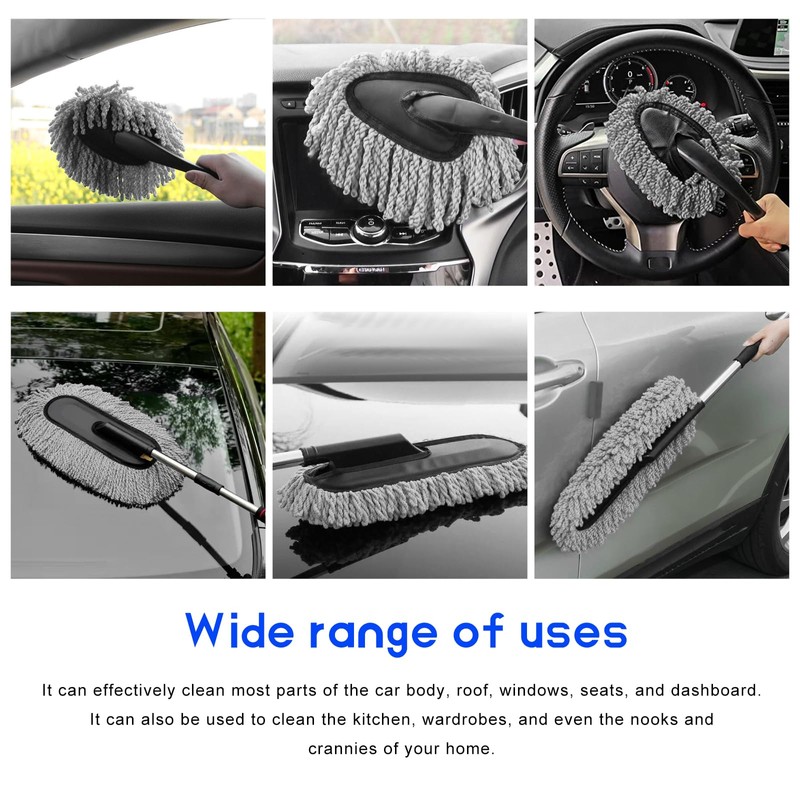 Rdxcv 2 PCS Microfiber Car Dusters, Scratch Free Auto Interior