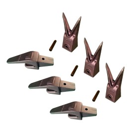 Quality Aftermarket 3 Excavator Bucket Combo, Weld-on Shanks, Rock Teeth & Pins, 1" Lip - 550X156