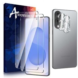 Anoowkoa 2+2 Pack for Samung Galaxy S25 Edge Screen Protectors and Camera Lens Protectors Guard Tempered Glass Film, Anti Fingerprints Protective Film