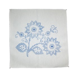 Servilletas para Bordar a Mano Mexicanas Con Dibujo | Mexican Napkins with Drawing for Hand Embroidered (Flowers 4)