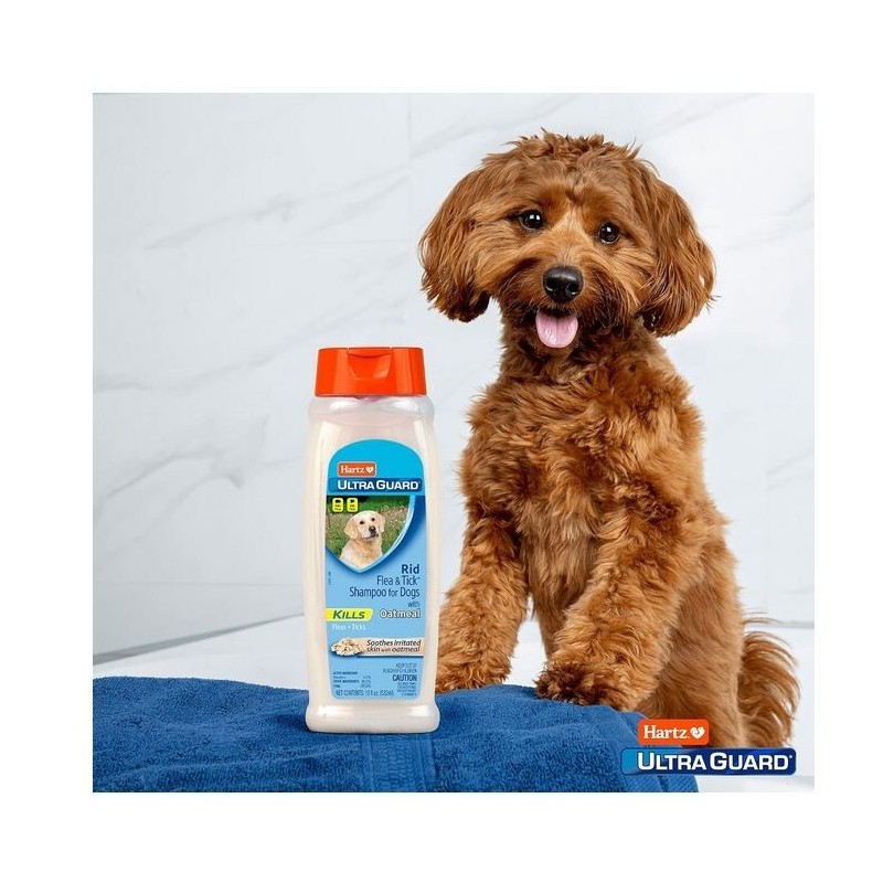 Hartz UltraGuard Rid Flea and Tick Oatmeal Shampoo for Dogs,
