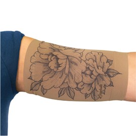 Linphelle Microfibre Coverpicc Arm Catheter Masking Tape Made of Breathable Design Fabric, Ideal for PICCs and Glucose Meters, Sand Flower, Size 0