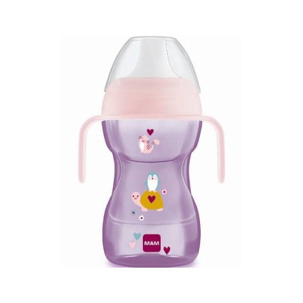 MAM Fun to Drink Cup for Girls for 8+ Months,