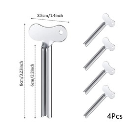 Olakin Edelstahl Zahnpasta Tubenpresse[4 Stück], Tubenquetscher Tubenausdrücker, für Alle Tuben Zahnpasta Haargel Handcreme Kosmetik