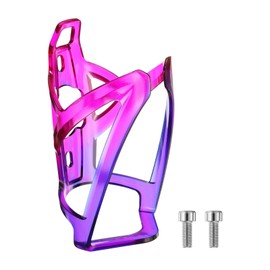 HARFINGTON Bike Water Bottle Holder 5.3" PC Universal Bicycle Bottle Cages Ultralight Cycling Hydration Brackets with Screws for MTB Mountain Road Gravel, Blue Purple