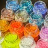 s 16 Pcs 2oz 3D Pearls Bubble Beads Chunky Glitter