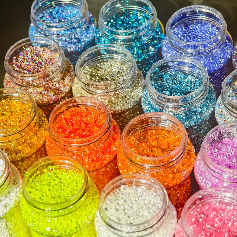s 16 Pcs 2oz 3D Pearls Bubble Beads Chunky Glitter