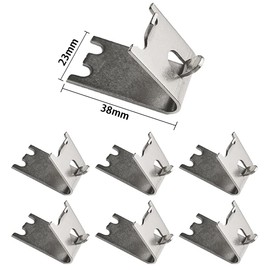WHPromLang 6 Pcs Freezer Shelf Clip Freezer Shelf Brackets Stainless Steel Durable Fridge Shelves Refrigerator Accessories Suitable for Refrigerator Freezer, Silver