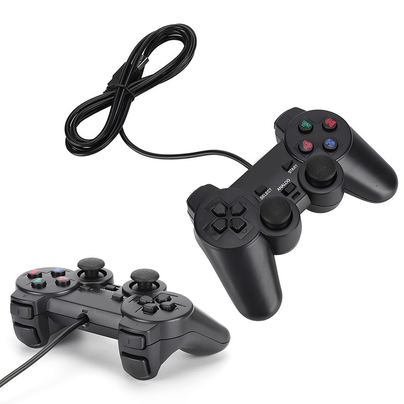 Computer Game Controller Wired USB Gamepad with Dual‑Vibration For PC