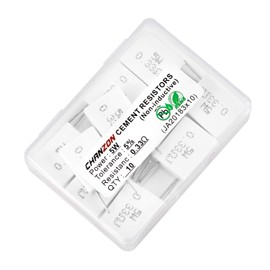 Chanzon 10pcs 5W Ceramic Cement Resistor 0.33 Ω ohm ±5% Tolerance Wirewound Inductionless 0.33R