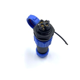 Connector Plug Aviation Plug SP21 4-Pin 4 Pin Solderless Aviation Plug IP68 Waterproof and Dustproof Aviation Plug for Outdoor Lamps Uses 500V 30A (12AWG Cable Screw Crimp)