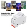 Fuse Holder Base 2 Pole DIN Rail Mount Power Distribution