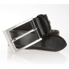 LLOYD Belt mens belt leather belt black 19, Länge:105 cm,