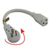 MyCableMart 6inch Extension Cord with Flat 360 Degree Rotating Swivel