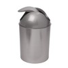 Umbra Mezzo Swing-Top Waste Can, 2.5-Gallon (9 L), Brushed Nickel/Silver