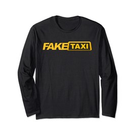 Funny Fake Taxi Long-Sleeved Shirt, black