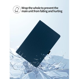 Case for TUOHAITIME C5 11 inch Android 14 Tablet 2024 New,Leather Slim Folding Stand Cover with Hand Strap Magnet for Men Women Full Protection,Dark Blue.