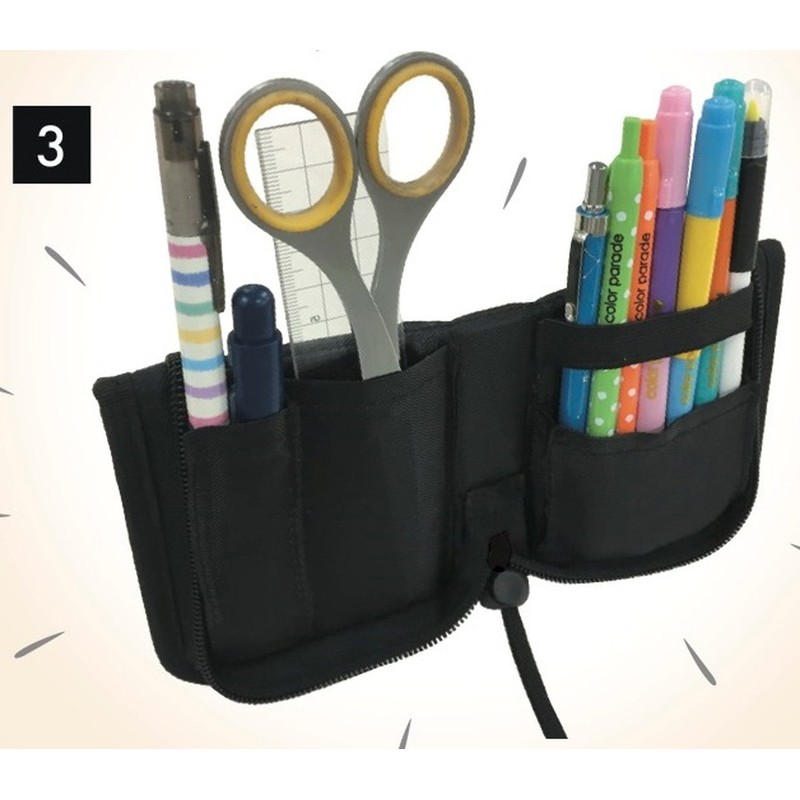 Kamio Japan Pencil Case, Shuppa Pen Case, khaki