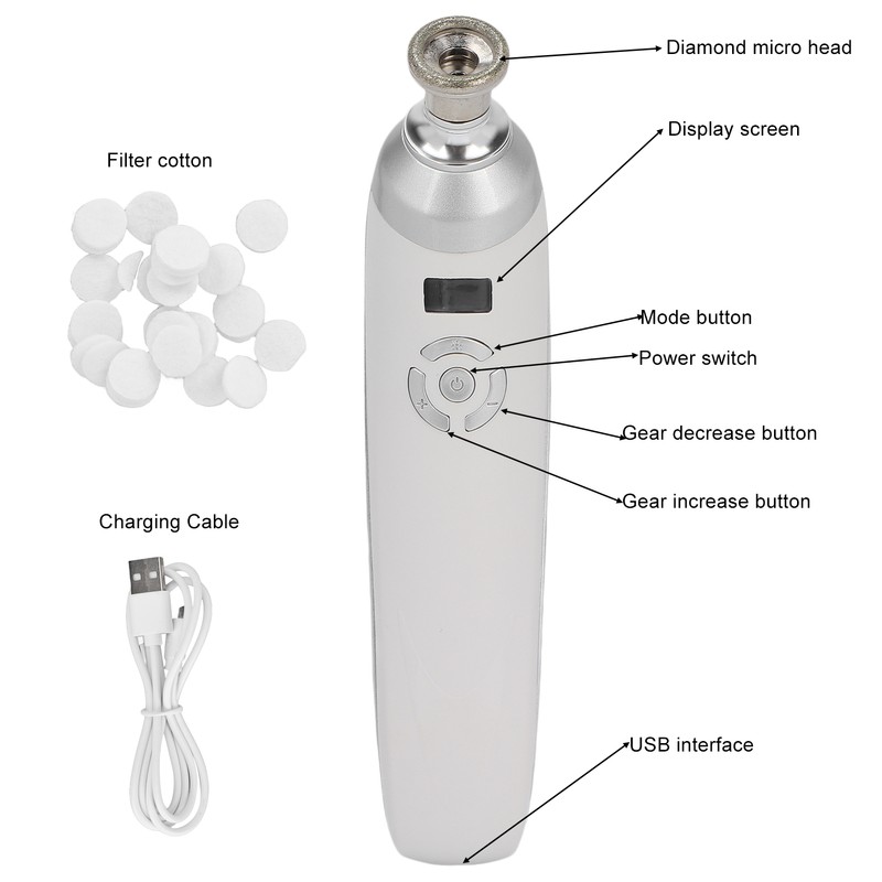 Handheld Diamond Microdermabrasion Machine Professional Microdermabrasion Device Blackhead Removal Skin