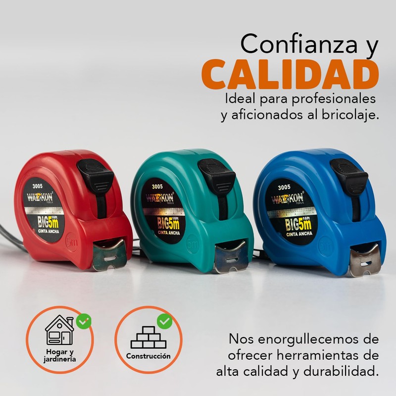 Flexometro 5 metros | Cinta Metrica de 1" - Herramientas