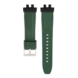 Shangshi Rubber Replacement Band Strap Watch Band For Casio GMW-B5000 GM-B2100 (black green)
