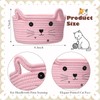 Zopeal - Cestino portaoggetti a forma di gatto con orecchie,