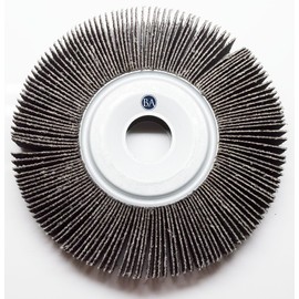 Benchmark Abrasives Aluminum Oxide 6 Inch Center Hole Flap Wheel - Bench Grinder Wheel 1” Length 1" Arbor Sander for Deburring, Sanding, Grinding, Rust Paint Removal Polishing Wheel - 120 Grit